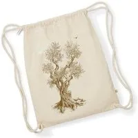 Life Tree Life-Tree Stringbag aus Biobaumwolle Fairwear "Olive Tree" für in Grün/Blau/Weiß/Rot, Weiß, – Produktbild 1 von 1