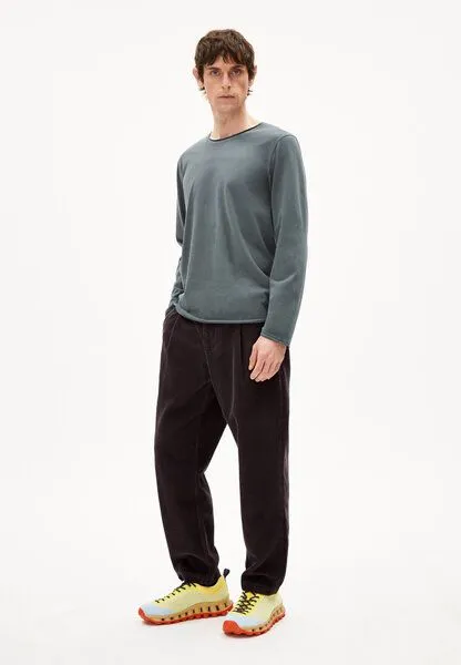 ARMEDANGELS ARMEDANGELS MAARKOS LS BRUSHED Herren Longsleeve aus Bio-Baumwolle, Space steel, – Produktbild 4 von 4