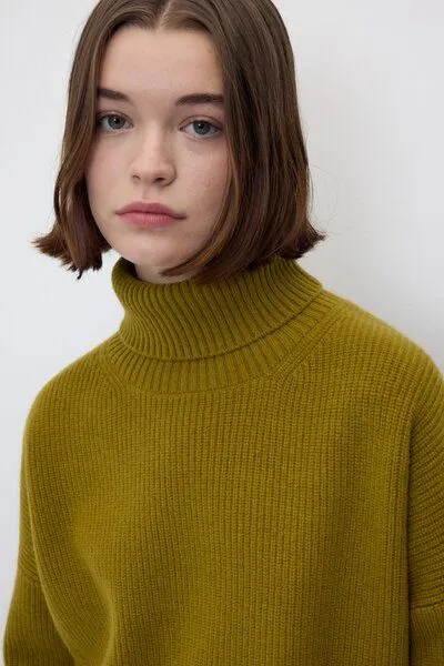 Rita Row Rita Row Rollkragenpullover LUME aus Wolle und Kaschmir, Pistachio, – Produktbild 2 von 4