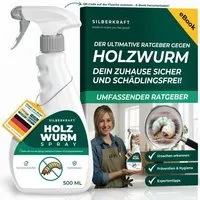 Silberkraft Silberkraft Holzwurm Spray: Holzwurmmittel gegen Holzwürmer, Holzbock & Nagekäfer für Innen & Außen inkl. E-Book – Produktbild 1 von 1