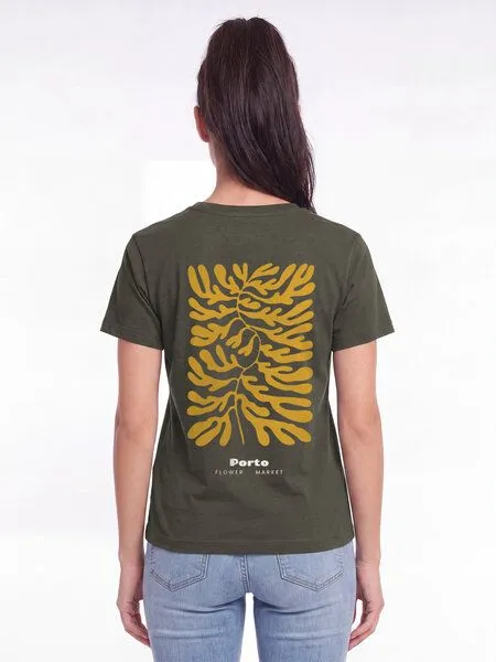 watapparel watapparel T-Shirt Frauen Porto Flora, Khaki, – Produktbild 2 von 2