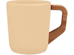 Keramiktasse "Woody" 330 ml, beige – Produktbild 1 von 1