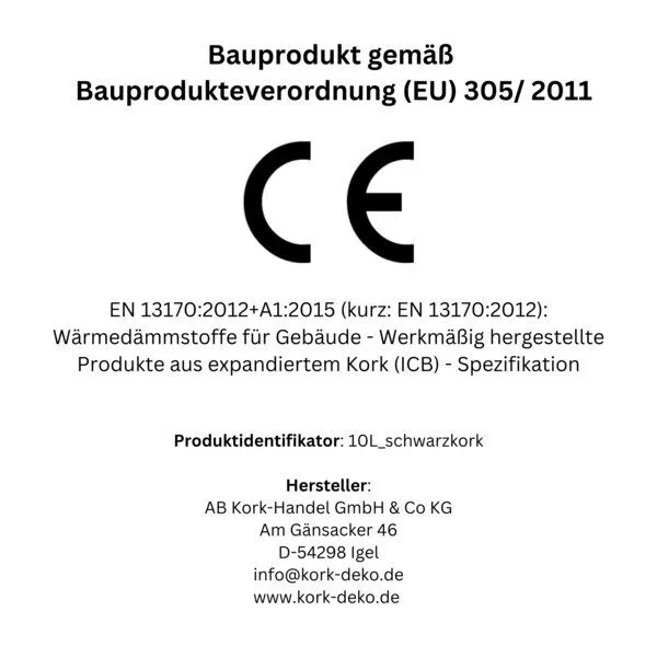 Kork-Deko Kork-Deko 10 Liter Schwarzkork-Granulat 2-9 mm (Backkork) – Produktbild 4 von 5