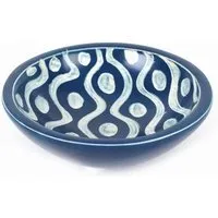 El Puente El Puente Schale "Blue Waves" | Fair Trade & Handmade aus Kenia, Blau,weiß, – Produktbild 1 von 1