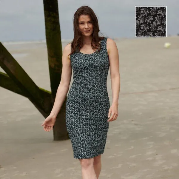 CON_STANT CON_STANT Tank-Kleid 95% Baumwolle (kbA), Winter blossom schwarz, – Produktbild 1 von 1