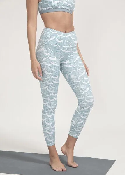 boochen boochen Sportleggings High-Rise mit Print, Ocean waves (blue), – Produktbild 1 von 4