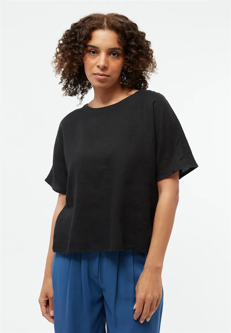Givn Berlin Leinen-Bluse Modell: Pina, Black, – Produktbild 1 von 1