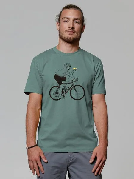 watapparel watapparel T-Shirt Unisex Fahrrad und Pizza, Green bay, – Produktbild 1 von 3
