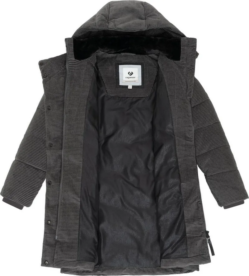 ragwear ragwear Wintermantel Pavla Cordy YOUMODO Wasserdichter Steppmantel in Kord-Optik, Grau, – Produktbild 1 von 3