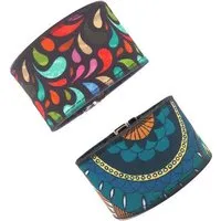Seegarn Seegarn Wende-Armband 4cm, Paisley gr (schwarz) / mandala (blau), – Produktbild 1 von 1