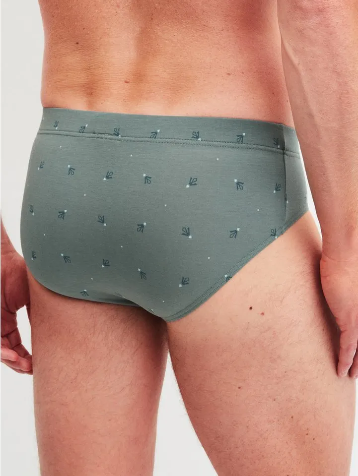 CALIDA CALIDA Slip Grafic Cotton gestreift, ohne Eingriff, überzogenem Bund, Single Jersey, elastisch, Grün, – Produktbild 3 von 5