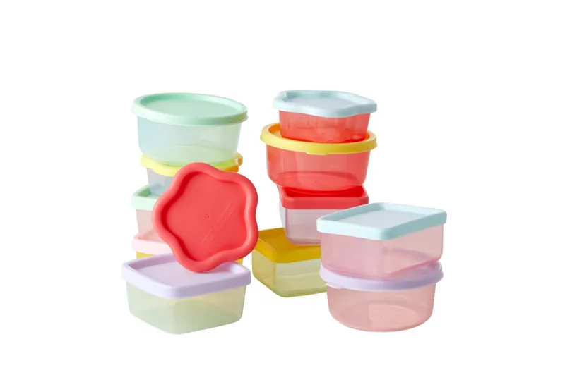 RICE RICE Lunchbox Rice Kleine Lebensmittelboxen - 12er Pack, PP Kunststoff, (12-tlg), Bunt, – Produktbild 2 von 2