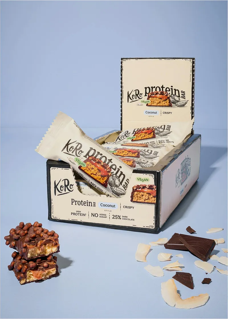 KoRo Vegan Protein Bar Coconut Style | 15 x 45 g – Produktbild 1 von 5