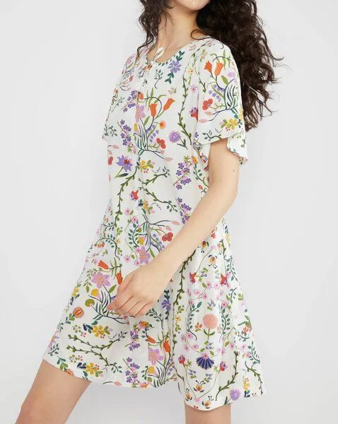 blutsgeschwister Blutsgeschwister Kleid Kaftan Wings - Flower Sun And Moon – Produktbild 2 von 4