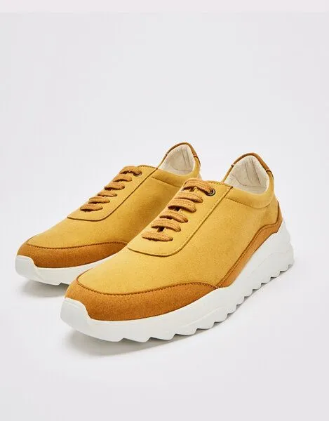 NINE TO FIVE NINE TO FIVE #florida - veganer Runner, minimalistischer Damen Sneaker, Honey micro, – Produktbild 1 von 4