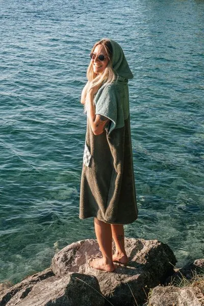 Zeachild Zeachild Surfponcho Green Drift Bio-Frotte – Produktbild 2 von 4
