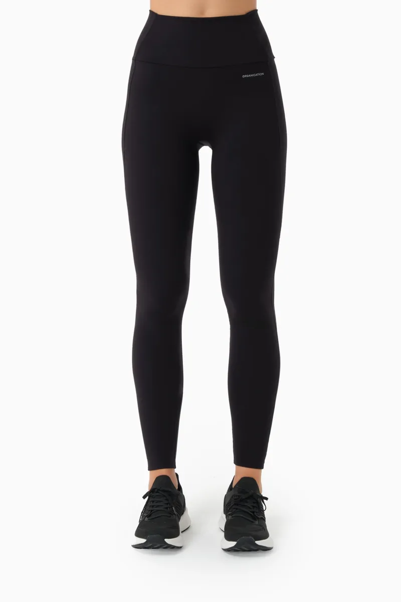 ORGANICATION ORGANICATION Damen vegan Leggings Hohe Taille Linnda Schwarz, Schwarz, – Produktbild 2 von 2