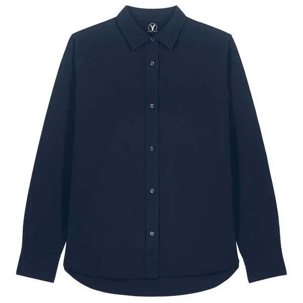 YTWOO YTWOO Damen-Oxford-Hemd aus Bio-Baumwolle, Navy, – Produktbild 1 von 2