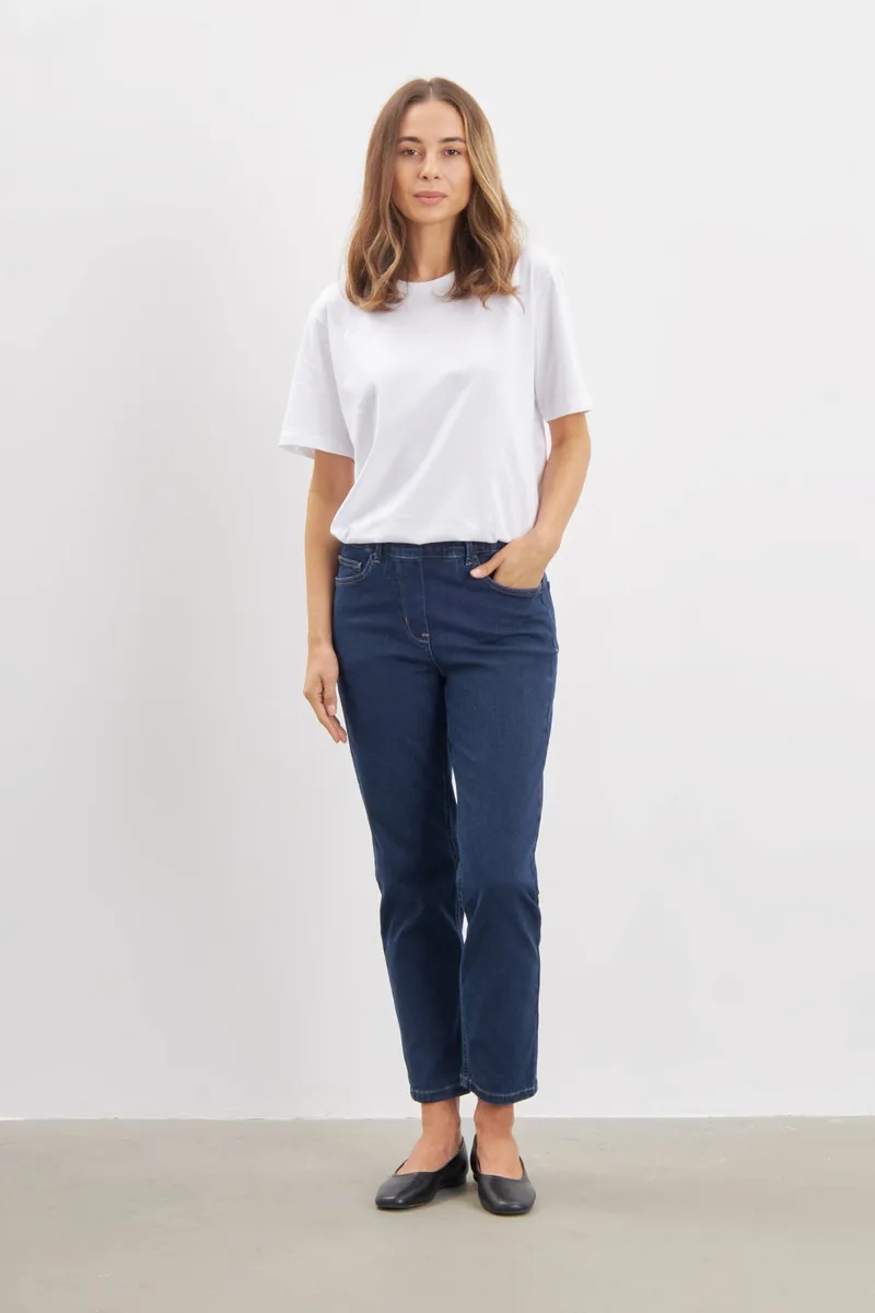 LAURIE LAURIE Damen vegan Jeans Hannah Regular Extra Short Länge Dunkelblau, Extra dunkelblau, – Produktbild 2 von 2