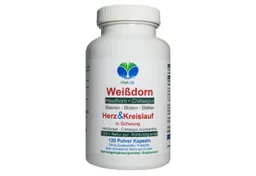 VitalLife Weissdorn Blüten Blätter & Beeren naturreines Herzkraut ohne Zusätze Kapseln, 1 er Dose à 120 St., 58 g, Art. 27100-120 – Produktbild 1 von 1