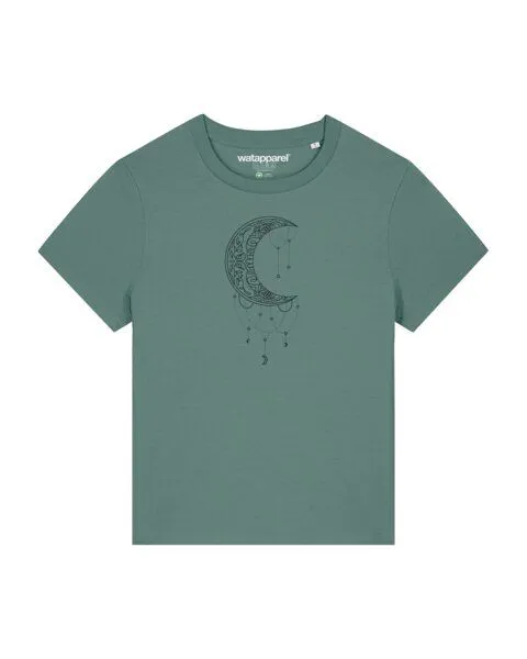 watapparel watapparel T-Shirt Frauen Mandala Moon, Green bay, – Produktbild 1 von 3