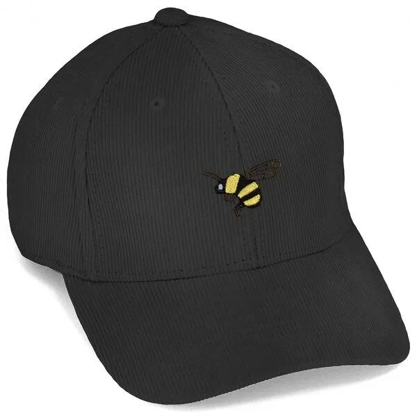 LIGARTI Bestickte Cord Cap – Brumhilde die Hummel – LIGARTI Tiermanufaktur, Schwarz, – Produktbild 1 von 4