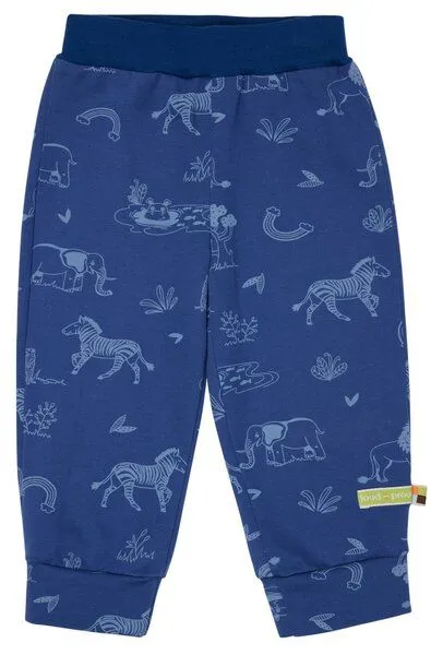loud + proud loud + proud Babys & Kinder Hose mit Druck, GOTS-zertifiziert, Ultramarin(blau), – Produktbild 2 von 2
