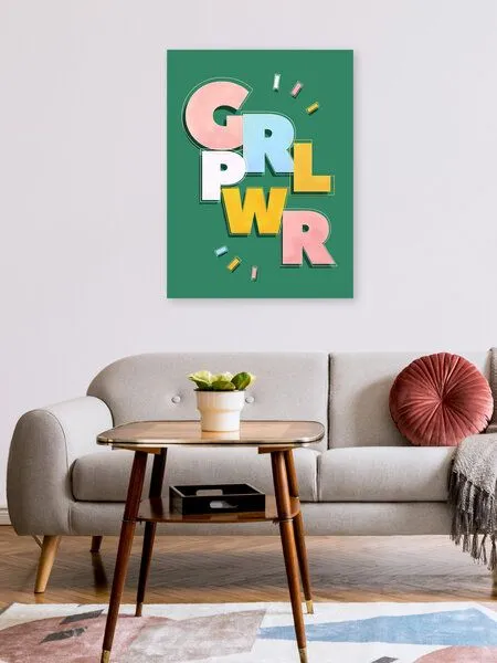 Photocircle Photocircle Poster / Leinwandbild - GIRL POWER - green – Produktbild 2 von 4
