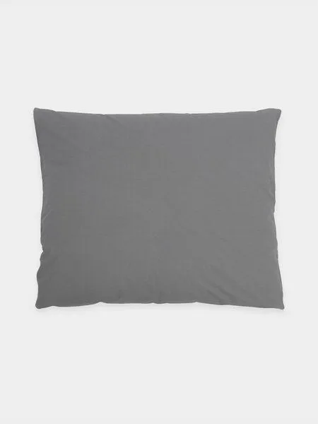 erlich textil erlich textil Fred Kopfkissenbezug aus weicher Bio-Baumwolle, made in Europe, Dunkelgrau, – Produktbild 4 von 6