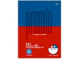 Staufen Staufen Collegeblock "Premio Twice" DIN A4 90g/m², 80 Blatt, Lineatur 27/28 – Produktbild 1 von 1