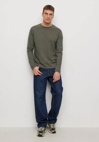 recolution Herren Slub Longsleeve aus Bio-Baumwolle - MACA - recolution, Dark khaki (grün), – Produktbild 3 von 4