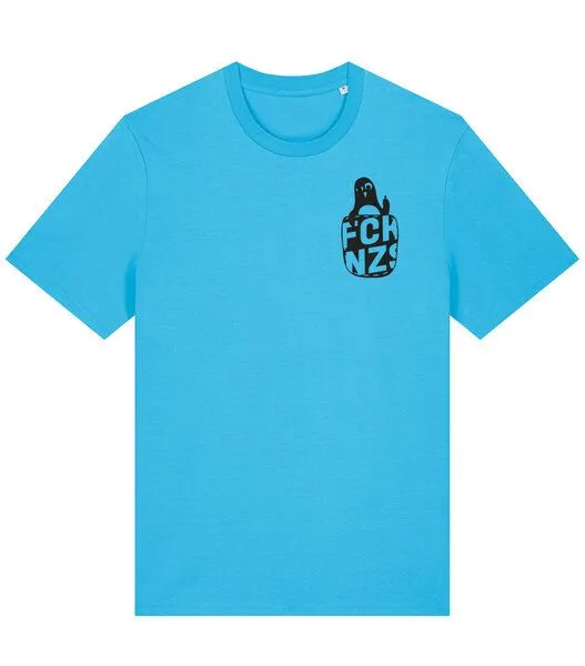 päfjes päfjes Pinguin Paul mag keine Nzs - Fair Wear Unisex T-Shirt, Blau, – Produktbild 2 von 4