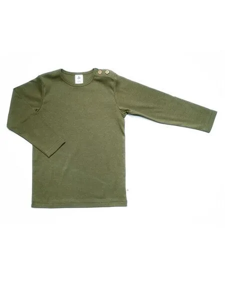 Leela Cotton Leela Cotton Langarmshirt, Oliv, – Produktbild 1 von 1