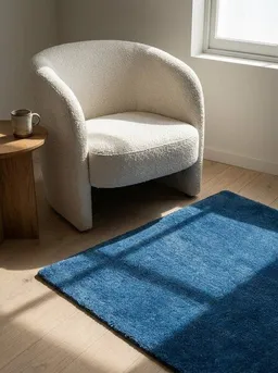 Rugtales Gabbeh Blau „Rugtales“ aus Schurwolle, 64x90 cm – Produktbild 1 von 1