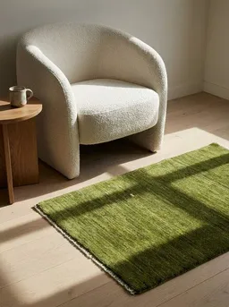 Rugtales Gabbeh Grün „Rugtales“ aus Schurwolle, 85x115 cm – Produktbild 1 von 1