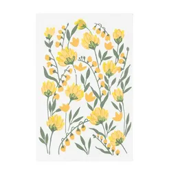 El Puente El Puente Grußkarte aus Papier in Weiß mit Blumen-Motiv | Fair Trade & Handmade aus Indien – Produktbild 1 von 1