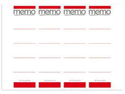 Memo memo Laser-Rückenschilder 192x61 rot – Produktbild 1 von 1