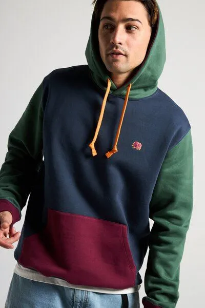 Trendsplant Organic Color Block Hoodie Trendsplant Blue, Bunt, – Produktbild 1 von 4