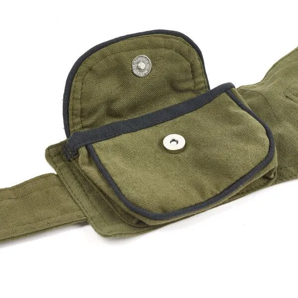 short'n'pietz short'n'pietz handgenähte Gürteltasche mit verstellbarem Gürtel, Grün, – Produktbild 6 von 8