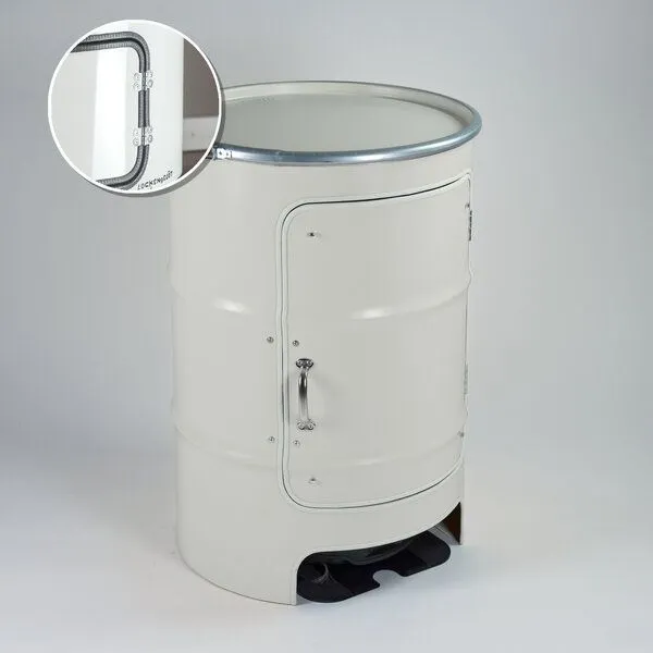 Lockengelöt Lockengelöt RoboHaus - Behausung für Staub- und Wischroboter, Weiß (lackiert) + schw. kanten, – Produktbild 1 von 2