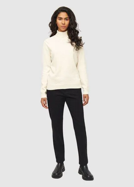 KnowledgeCotton Apparel KnowledgeCotton Apparel Lambswool Roll Neck, Buttercream, – Produktbild 3 von 4