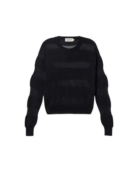 thinking mu thinking mu Be Lyocell-Pullover mit transparenten Streifen – Produktbild 1 von 4