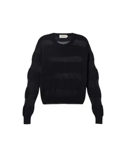 thinking mu thinking mu Be Lyocell-Pullover mit transparenten Streifen – Produktbild 1 von 1