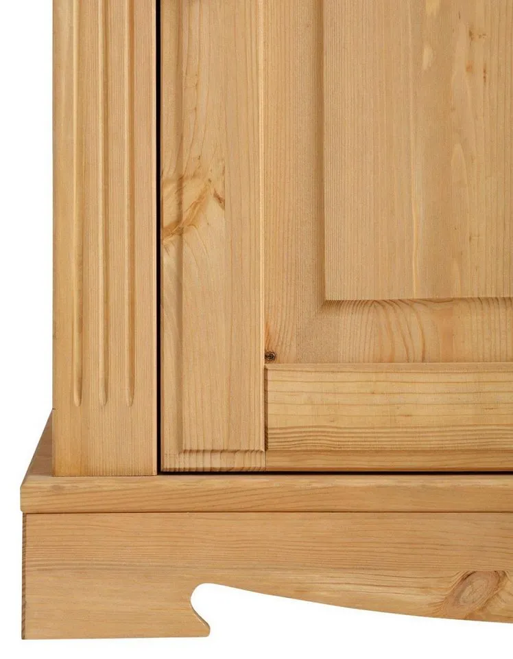 OTTO home Kommode Anna, Sideboard, Anrichte, Stauraumschrank (B/T/H: 94/40/88 cm), aus massiver Kiefer, Breite 94 cm, mit Kassettenoptik, FSC®, Beige, – Produktbild 5 von 5