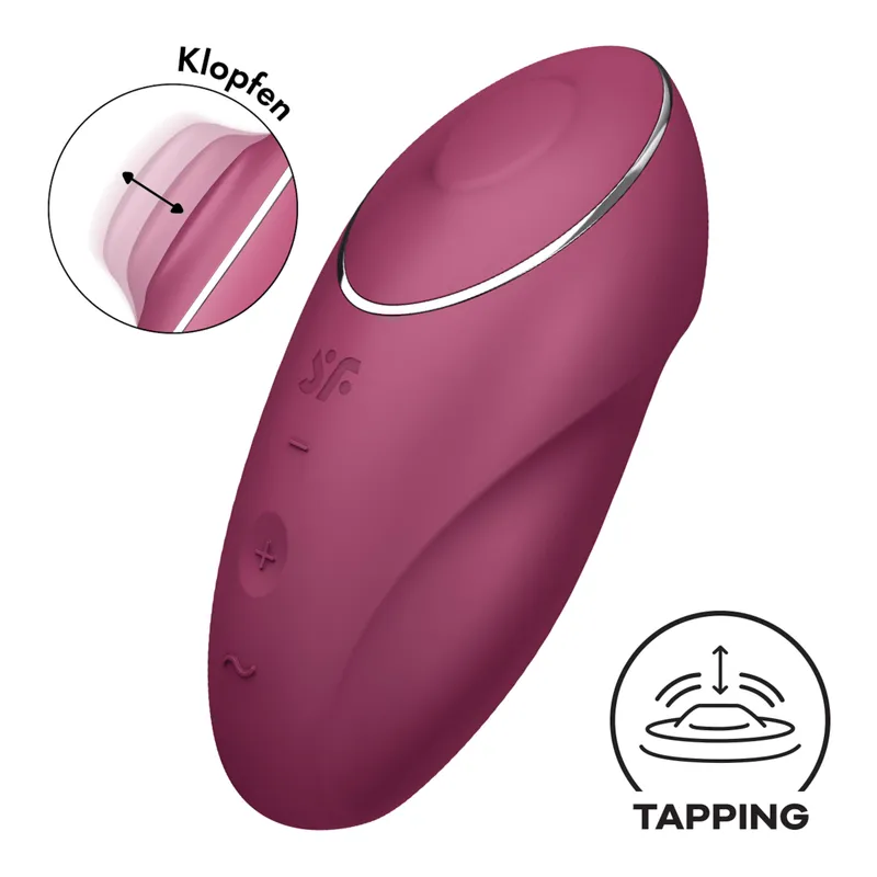 Satisfyer Satisfyer Tap & Climax 1, 11 cm, Beere, – Produktbild 1 von 1