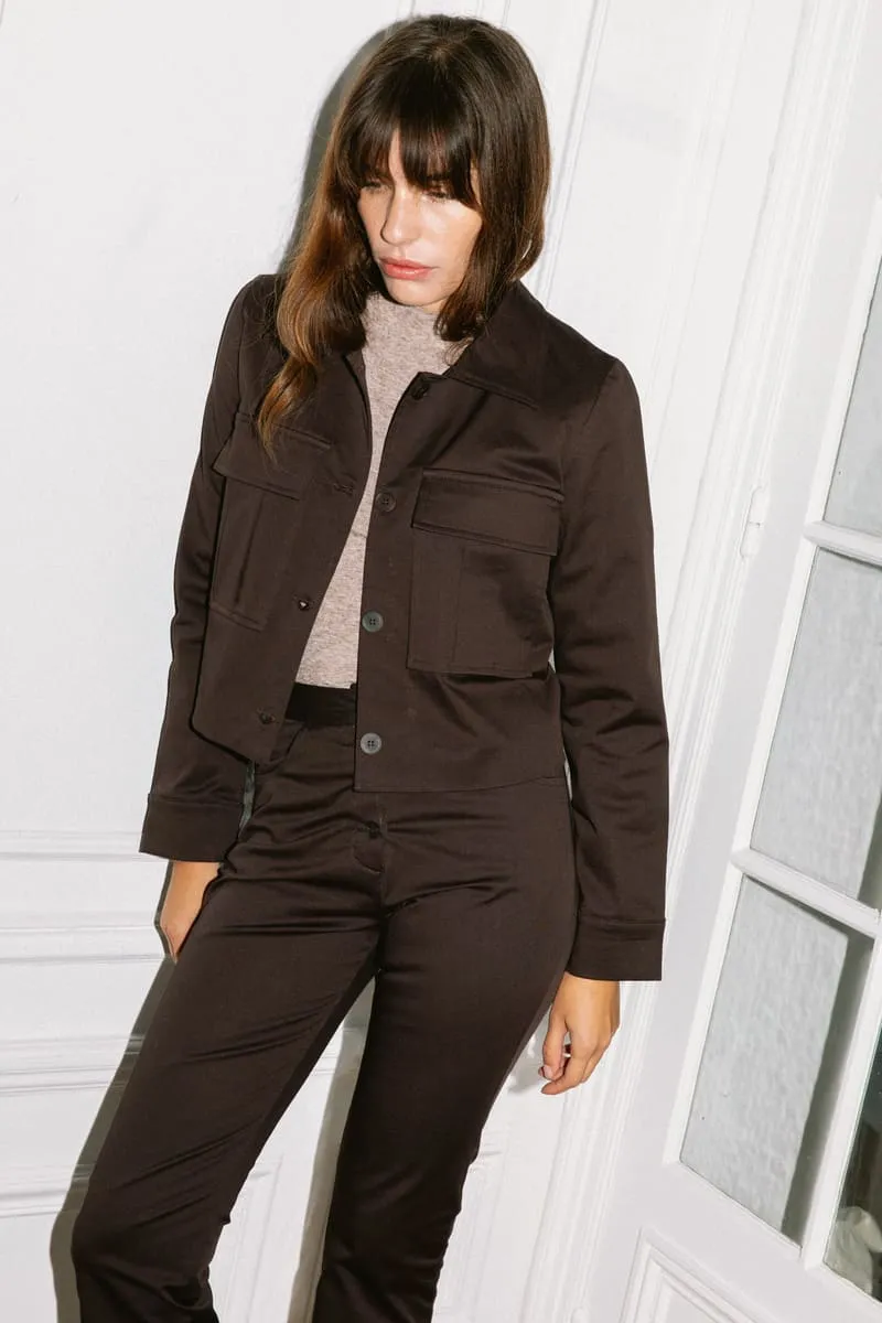 Avani Avani Damen vegan Jacke Dahlia, Dunkelbraun, – Produktbild 1 von 2