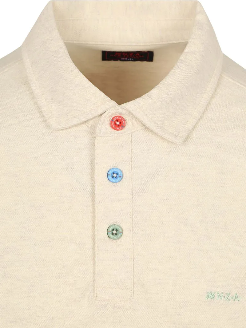 new zealand auckland new zealand auckland NZA Polo Hawera Melange Ecru, Beige, – Produktbild 4 von 5