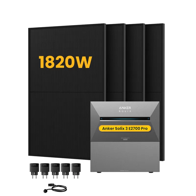 Anker Anker SOLIX Solarbank 3 E2700 Pro, mit 4 x 455 Bifaziale Solarmodule, by Powerness - 5.4kWh / 5 x Smart Plug / Selbstabholung – Produktbild 1 von 1