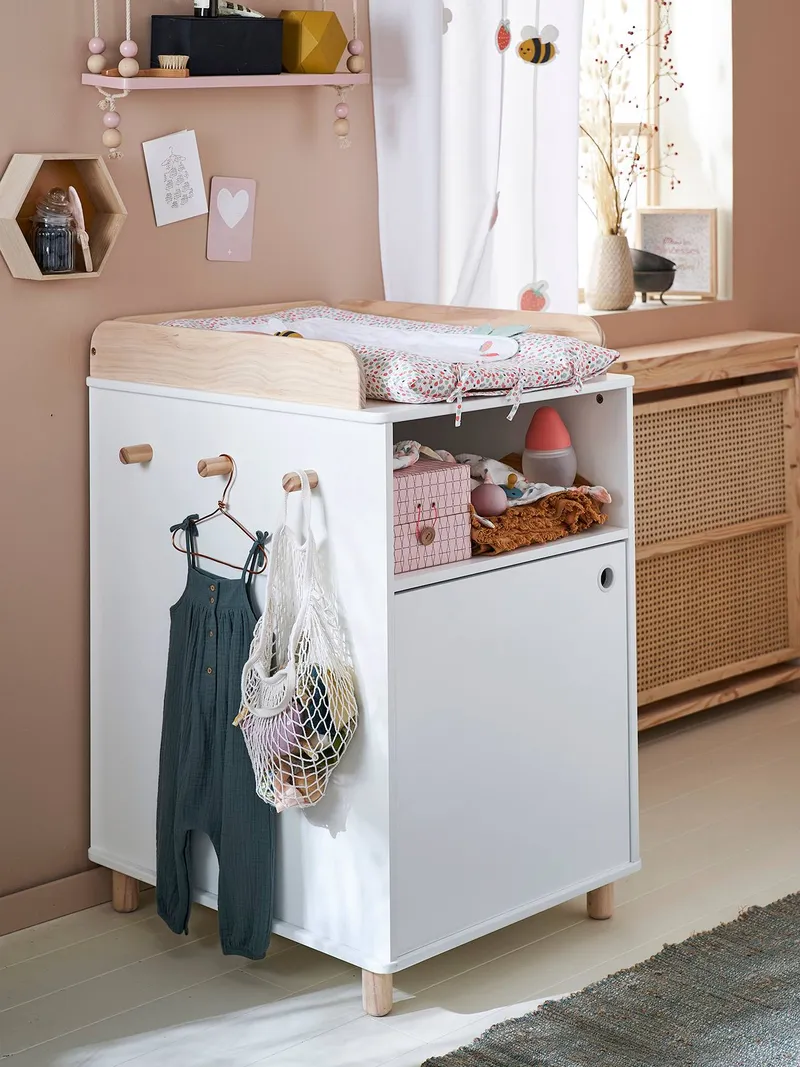 Vertbaudet Babyzimmer Wickeltisch PTILOU, Weiß/braun, – Produktbild 4 von 4
