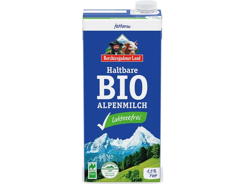 Berchtesgadener Land Berchtesgadener Land Laktosefreie H-Milch 1,5%, 1 l – Produktbild 1 von 1